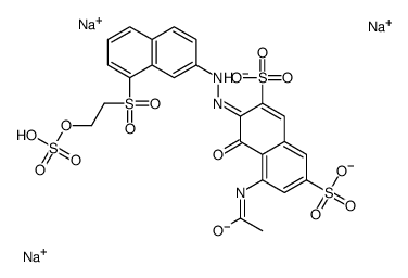 5-(acetamido)-4-hydroxy-3-[[8-[[2-(sulphooxy)ethyl]sulphonyl]-2-naphthyl]azo]naphthalene-2,7-disulphonic acid, sodium salt Structure