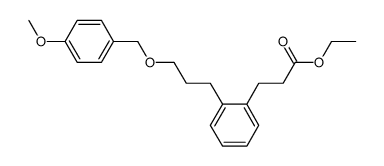 ethyl 3-(2-(3-((4-methoxybenzyl)oxy)propyl)phenyl)propanoate Structure