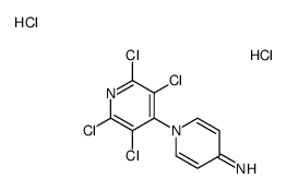 1-(2,3,5,6-tetrachloropyridin-1-ium-4-yl)pyridin-1-ium-4-amine,dichloride Structure