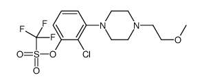 2-氯-3-[4-(2-甲氧基乙基)-1-哌嗪]- 1,1,1-三氟甲烷磺酸苯酯结构式