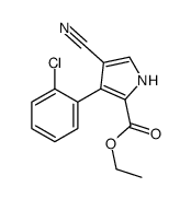 ethyl 3-(2-chlorophenyl)-4-cyano-1H-pyrrole-2-carboxylate结构式
