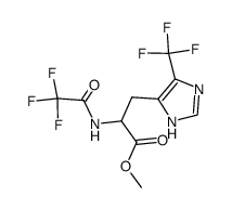 α-N-(Trifluoroacetyl)-4-(trifluoromethyl)-L-histidine methyl ester结构式