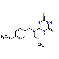 1,3,5-Triazine-2,4(1H,3H)-dithione, 6-(4-ethenylphenyl)methylpropylamino- picture
