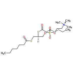1,2-双(庚酰硫基)甘油胆碱磷酸结构式