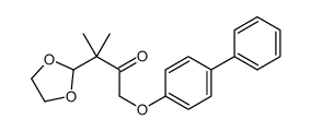 3-(1,3-dioxolan-2-yl)-3-methyl-1-(4-phenylphenoxy)butan-2-one Structure