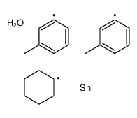 cyclohexyl-bis(3-methylphenyl)tin,hydrate Structure