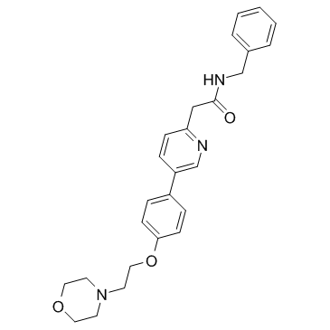 5-[4-[2-(4-吗啉基)乙氧基]苯基]-N-(苯基甲基)-2-吡啶乙酰胺结构式