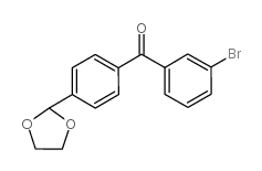 3-BROMO-4'-(1,3-DIOXOLAN-2-YL)BENZOPHENONE结构式