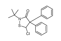 2-tert-butyl-5-chloro-4,4-diphenyl-1,2-thiazolidin-3-one结构式