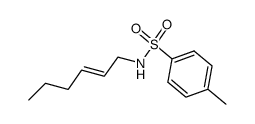 N-[(2E)-hex-2-en-1-yl]-4-methylbenzene-1-sulfonamide结构式