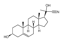 3β,20-dihydroxy-23,24-dinor-20ξH-chol-5-ene-21-nitrile结构式