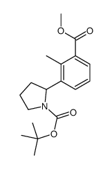 TERT-BUTYL 2-(3-(METHOXYCARBONYL)-2-METHYLPHENYL)PYRROLIDINE-1-CARBOXYLATE结构式