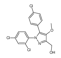 (5-(4-chlorophenyl)-1-(2,4-dichlorophenyl)-4-methoxy-1H-pyrazol-3-yl)methanol Structure