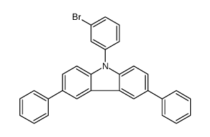 9H-Carbazole, 9-(3-bromophenyl)-3,6-diphenyl结构式