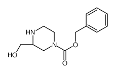 (3S)-3-(羟基甲基)-1-哌嗪羧酸苯基甲酯结构式