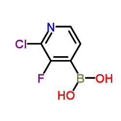 2-氯-3-氟吡啶-4-硼酸结构式