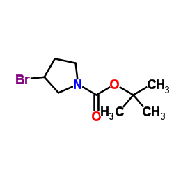 N-Boc-3-溴吡咯烷结构式