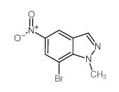 7-溴-1-甲基-5-硝基-1H-吲唑结构式