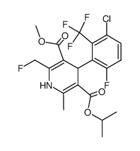 3-methyl 5-(1-methylethyl) 4-(3-chloro-6-fluoro-2-(trifluoromethyl)phenyl)-2-(fluoromethyl)-1,4-dihydro-6-methyl-3,5-pyridinedicarboxylate Structure