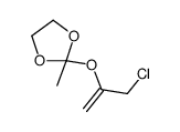2-(3-chloroprop-1-en-2-yloxy)-2-methyl-1,3-dioxolane结构式