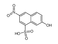 7-hydroxy-3-nitro-naphthalene-1-sulfonic acid结构式