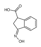3-hydroxyimino-1,2-dihydroindene-1-carboxylic acid Structure