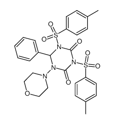 5-Morpholino-6-phenyl-1,3-di(p-tolylsulfonyl)hexahydro-1,3,5-triazin-2,4-dion Structure