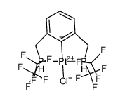 (2,6-C6H3(CH2P(CF3)2)2)Pt(Cl) Structure