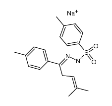 sodium salt of 1-(p-tolyl)-4-methyl-3-penten-1-one N-tosylhydrazone Structure