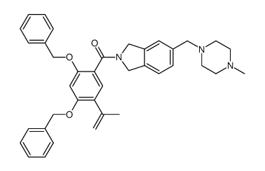 2-(2,4-bis-benzyloxy-5-isopropenylphenyl)-[5-(4-methylpiperazin-1-ylmethyl)-1,3-dihydroisoindol-2-yl]methanone结构式