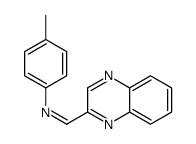 N-(4-methylphenyl)-1-quinoxalin-2-ylmethanimine结构式