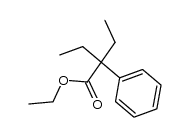 2-ethyl-2-phenyl-butyric acid ethyl ester Structure