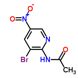 2-乙酰氨基-3-溴-5-硝基吡啶结构式