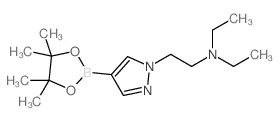 N,N-二乙基-4-(4,4,5,5-四甲基-1,3,2-二噁硼烷-2-基)-1H-吡唑-1-乙胺结构式