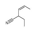 2-ethylpent-3-enenitrile结构式