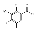 3-氨基-2,4-二氯-5-氟苯甲酸结构式