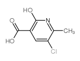 5-氯-6-甲基-2-氧代-1,2-二氢-3-吡啶羧酸结构式