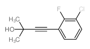 4-(3-氯-2-氟苯基)-2-甲基-3-丁炔-2-醇结构式