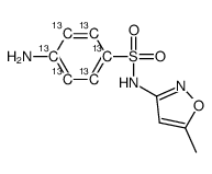 甲醇中磺胺甲恶唑-13C6同位素结构式