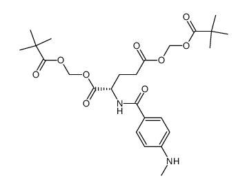 bis(pivaloyloxymethyl) N-[4-(N-methylamino)benzoyl]-L-glutamate Structure
