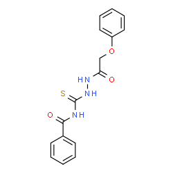 N-{[2-(phenoxyacetyl)hydrazino]carbonothioyl}benzamide结构式