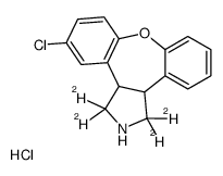 N-Desmethyl asenapine-d4 hydrochloride结构式