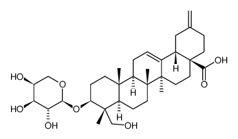 3-O-α-L-arabinopyranosyl-30-norhederagenin结构式