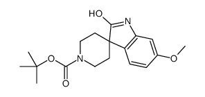 6-甲氧基-2-氧代螺[吲哚啉-3,4'-哌啶]-1'-羧酸叔丁酯结构式