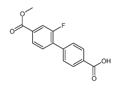4-(2-fluoro-4-methoxycarbonylphenyl)benzoic acid结构式