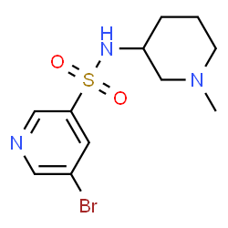 5-bromo-N-(1-Methylpiperidin-3-yl)pyridine-3-sulfonamide Structure
