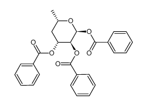 1,2,3-Tri-O-benzoyl-4-deoxy-α-L-fucopyranose Structure