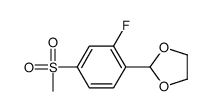 2-[2-氟-4-(甲基磺酰基)苯基]-1,3-二氧杂环戊烷结构式