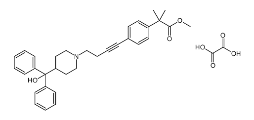 methyl 2-(4-(4-(4-(hydroxydiphenylmethyl)piperidin-1-yl)but-1-ynyl)phenyl)-2-methyl propionate oxalate结构式