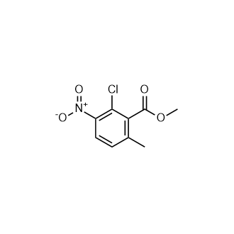 2-氯-6-甲基-3-硝基苯甲酸甲酯结构式